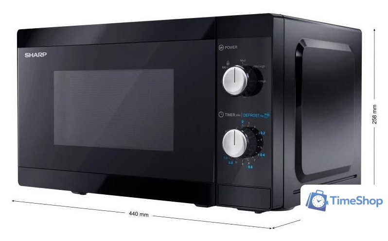 Микроволновая печь Sharp YC-MS01E-B - Изображение №4 — Интернет-магазин Time-Shop