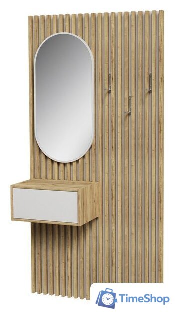 Стенка Интерлиния Lagom-1 LG-P (белый платинум/дуб золотой) - Изображение №1 — Интернет-магазин Time-Shop