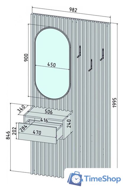 Стенка Интерлиния Lagom-1 LG-P (белый платинум/дуб золотой) - Изображение №3 — Интернет-магазин Time-Shop