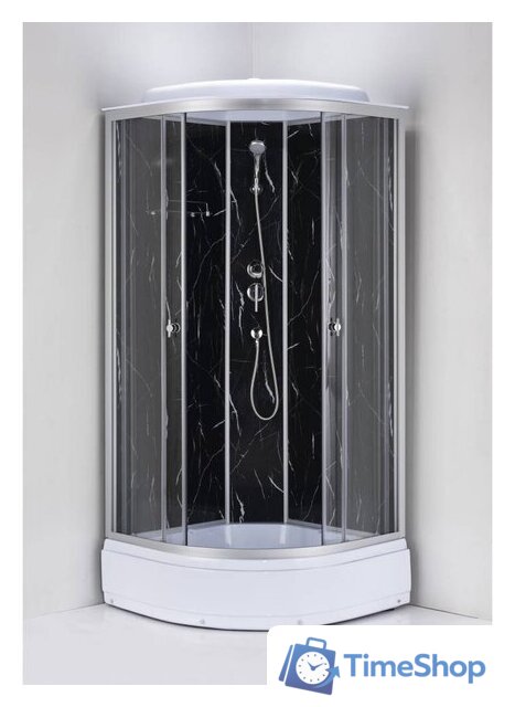 Душевая кабина Водный мир ВМ243 90x90 (черный мрамор) - Изображение №2 — Интернет-магазин Time-Shop