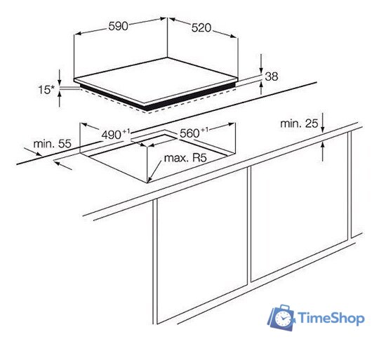 Варочная панель Electrolux EHF6241FOK - Изображение №2 — Интернет-магазин Time-Shop
