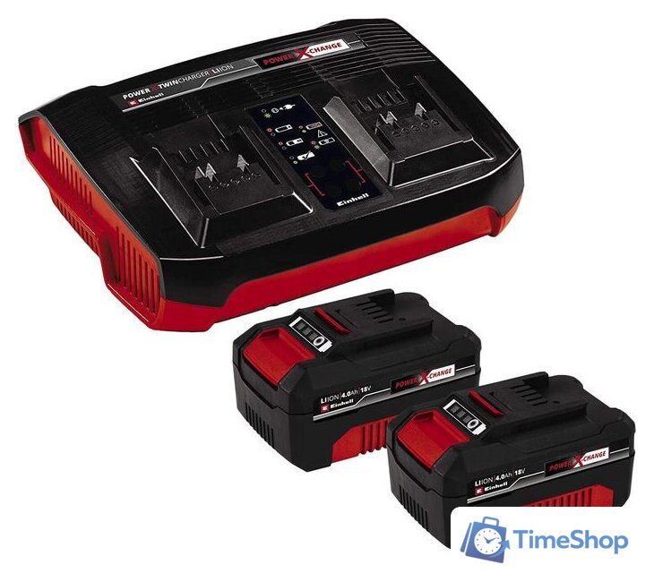 Аккумулятор с зарядным устройством Einhell PXC-Starter-Kit 4512112 (18В/4 Ah + 18В) - Изображение №1 — Интернет-магазин Time-Shop