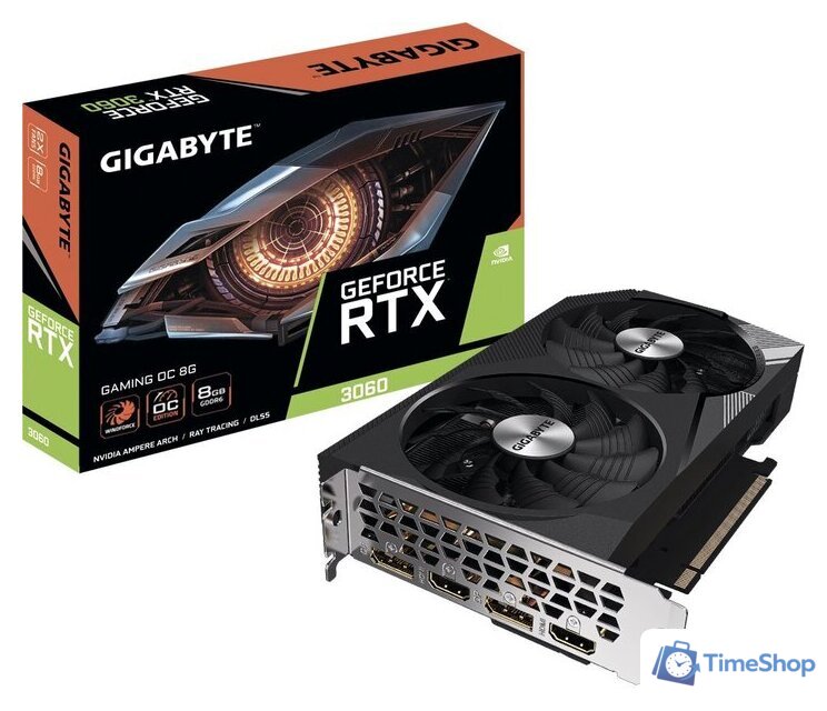 Видеокарта Gigabyte GeForce RTX 3060 Gaming OC 8G GV-N3060GAMING OC-8GD - Изображение №2 — Интернет-магазин Time-Shop