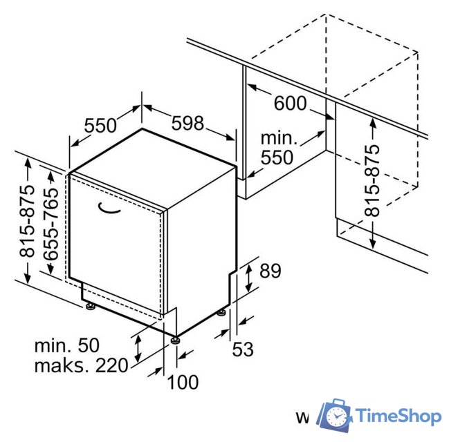 Встраиваемая посудомоечная машина Siemens iQ500 SN95EX12CE - Изображение №12 — Интернет-магазин Time-Shop