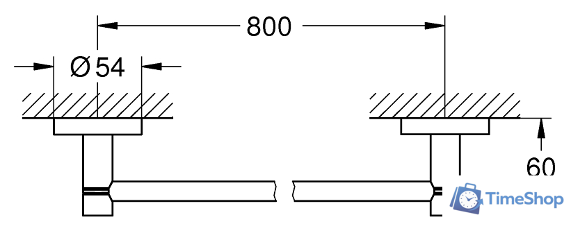 Держатель для полотенца Grohe Essentials 40386001 (хром) - Изображение №2 — Интернет-магазин Time-Shop