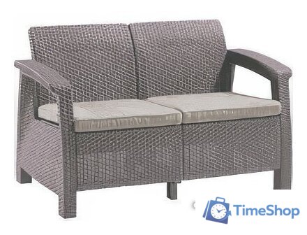 Садовый диван Keter Corfu Love Seat 227644 (капучино) - Изображение №1 — Интернет-магазин Time-Shop