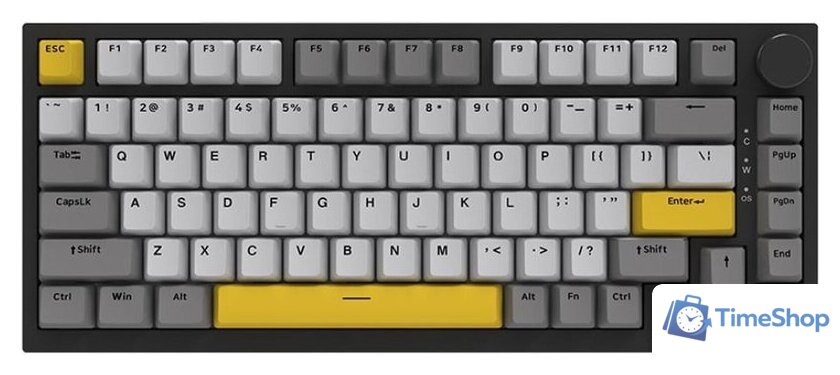 Клавиатура Ajazz AK820 Max (черный/серый/желтый, Magnetic Switches) - Изображение №1 — Интернет-магазин Time-Shop