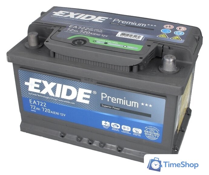 Автомобильный аккумулятор Exide Premium EA722 (72 А/ч) - Изображение №2 — Интернет-магазин Time-Shop