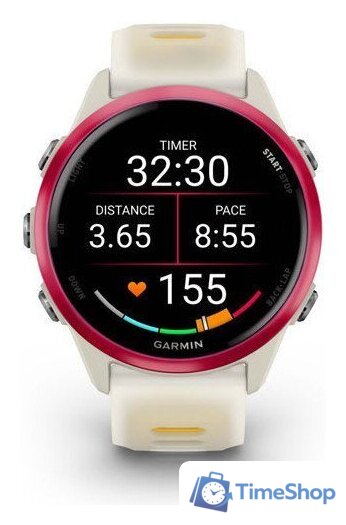 Умные часы Garmin Forerunner 570 42 мм (бежевый/розовый) - Изображение №6 — Интернет-магазин Time-Shop