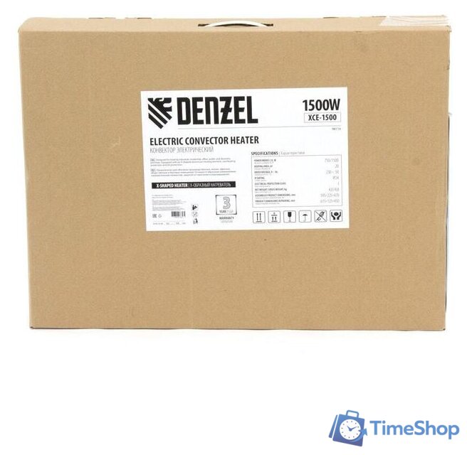 Конвектор Denzel XCE-1500 - Изображение №9 — Интернет-магазин Time-Shop