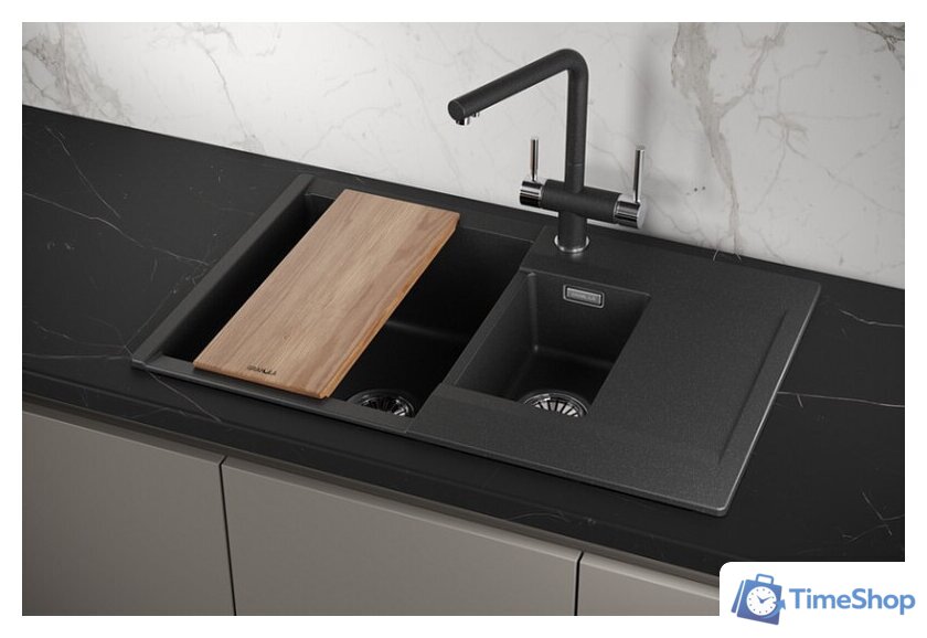 Кухонная мойка Granula ES-7808 (черный) - Изображение №3 — Интернет-магазин Time-Shop