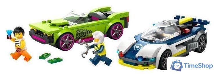 Конструктор LEGO City 60415 Погоня на полицейской машине и маслкаре - Изображение №2 — Интернет-магазин Time-Shop