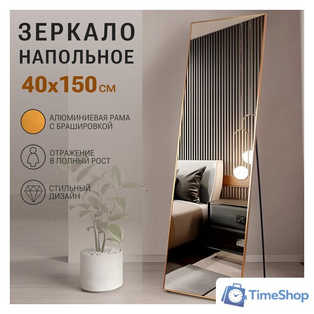 Зеркало EMZE Floor 40x150 DK23502.AUR (золото) - Изображение №5 — Интернет-магазин Time-Shop
