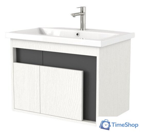  Дабер Тумба под умывальник 016 Cersanit Como 70 Т16.7C.0.20 (белый древесный/серый) - Изображение №1 — Интернет-магазин Time-Shop