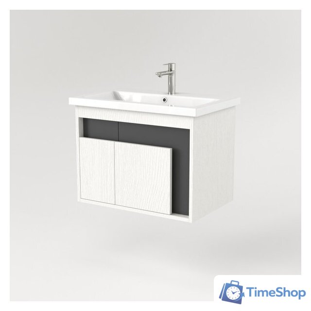  Дабер Тумба под умывальник 016 Cersanit Como 70 Т16.7C.0.20 (белый древесный/серый) - Изображение №2 — Интернет-магазин Time-Shop