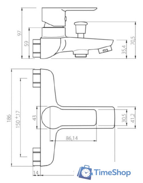 Смеситель RedBlu Origin Elegance 841000000 - Изображение №2 — Интернет-магазин Time-Shop
