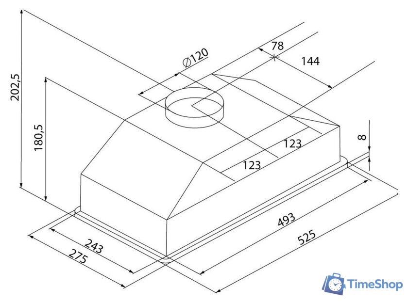 Кухонная вытяжка Krona Kate 600 White PB V2 КА-00011820 - Изображение №10 — Интернет-магазин Time-Shop