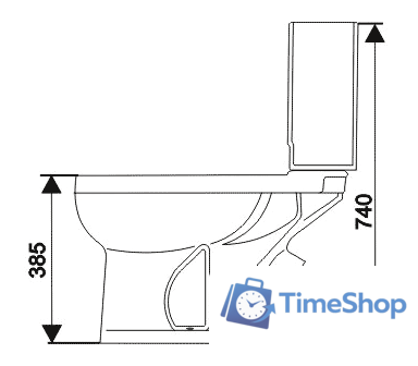 Унитаз напольный Оскольская керамика Ирида - Изображение №2 — Интернет-магазин Time-Shop