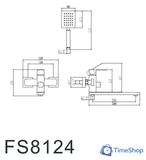 Смеситель Fmark FS8124 - Изображение №2 — Интернет-магазин Time-Shop