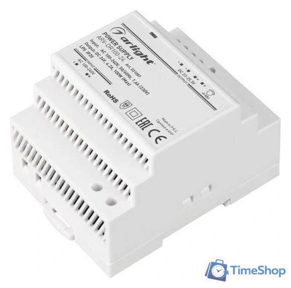 Блок питания Arlight ARV-DR100-24 031087 - Изображение №1 — Интернет-магазин Time-Shop