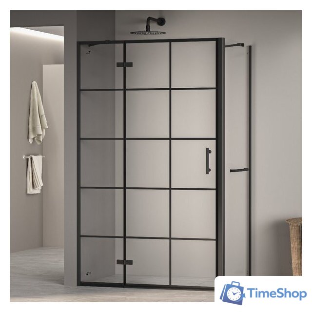 Душевой уголок RGW PA-77-1B L (PA-07B L + Z-060-2B + держатель O-204B) 410877128-084L 120x80 (черный/прозрачное стекло) - Изображение №1 — Интернет-магазин Time-Shop