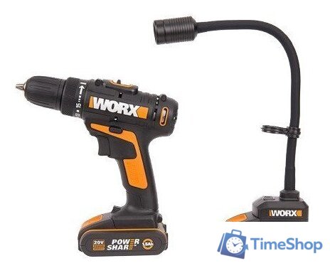  Worx WX977 (шуруповерт, фонарь, 2 АКБ, кейс) - Изображение №1 — Интернет-магазин Time-Shop