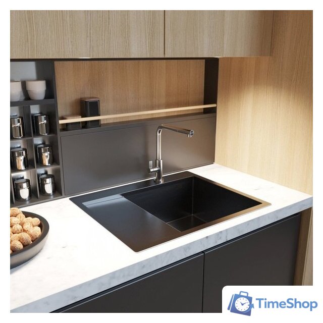 Кухонная мойка Mixline Pro 552929 (черный графит, с сифоном) - Изображение №4 — Интернет-магазин Time-Shop
