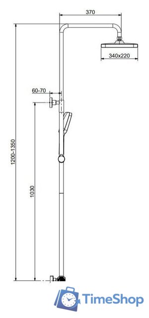Душевая система  Raglo R01.26.09 - Изображение №2 — Интернет-магазин Time-Shop