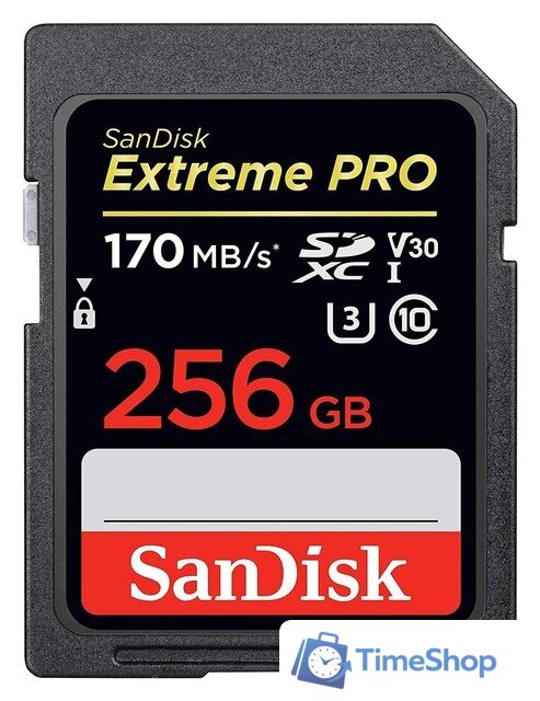 Карта памяти SanDisk Extreme PRO SDXC SDSDXXY-256G-GN4IN 256GB - Изображение №1 — Интернет-магазин Time-Shop