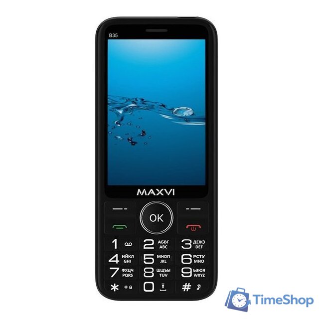 Кнопочный телефон Maxvi B35 (черный) - Изображение №8 — Интернет-магазин Time-Shop