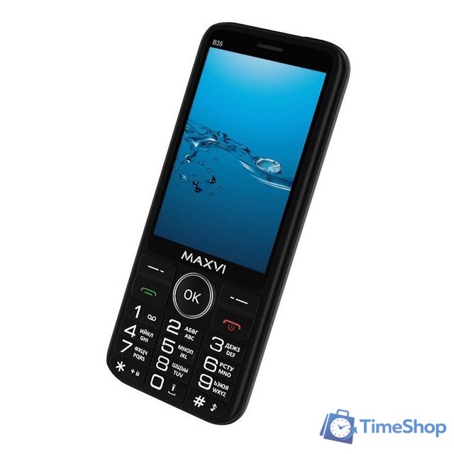 Кнопочный телефон Maxvi B35 (черный) - Изображение №4 — Интернет-магазин Time-Shop