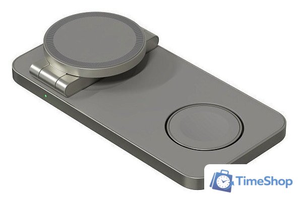 Беспроводное зарядное Magssory Yoga 3 в 1 Charging Station для Apple Qi2 WCH016t (титан) - Изображение №6 — Интернет-магазин Time-Shop