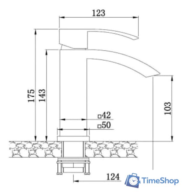Смеситель Kern 1065 (матовое золото) - Изображение №2 — Интернет-магазин Time-Shop