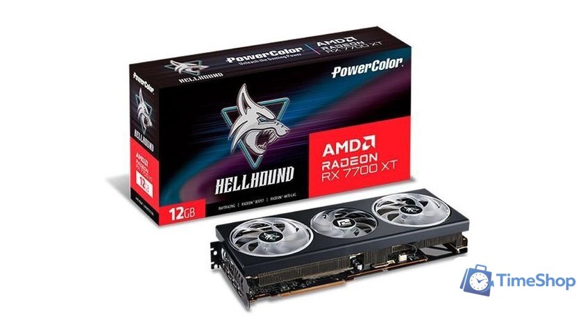 Видеокарта PowerColor Hellhound Radeon RX 7700 XT 12GB GDDR6 RX 7700 XT 12G-L/OC - Изображение №8 — Интернет-магазин Time-Shop
