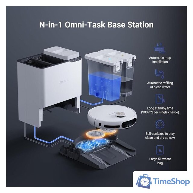 Робот-пылесос Ezviz RS20 Max (белый) - Изображение №4 — Интернет-магазин Time-Shop