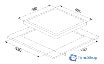 Варочная панель MPM MPM-45-GMH-16 - Изображение №2 — Интернет-магазин Time-Shop