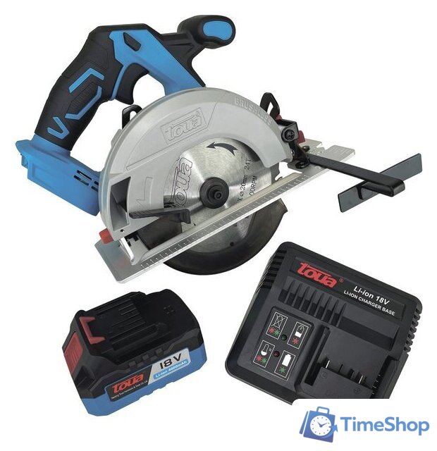 Дисковая (циркулярная) пила Toua DBLC180-A (с 1-м АКБ) - Изображение №2 — Интернет-магазин Time-Shop