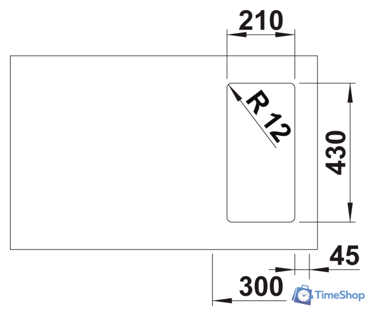 Кухонная мойка Blanco Solis 180-IF 526114 (полированная) - Изображение №3 — Интернет-магазин Time-Shop