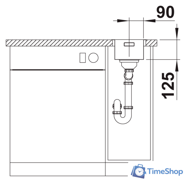 Кухонная мойка Blanco Solis 180-IF 526114 (полированная) - Изображение №4 — Интернет-магазин Time-Shop