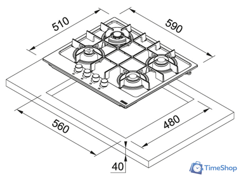 Варочная панель Franke Maris FHMA 604 3G DC XS C - Изображение №2 — Интернет-магазин Time-Shop