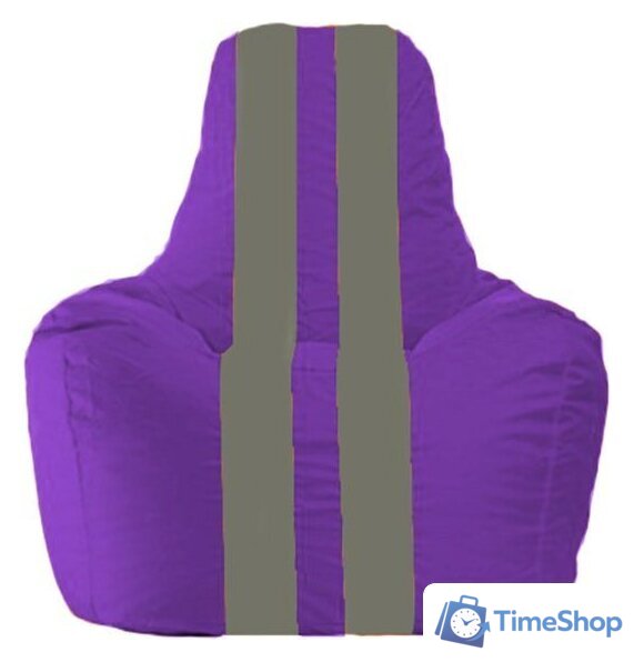 Кресло-мешок Flagman Спортинг С1.1-69 (фиолетовый/тёмно-серый) - Изображение №1 — Интернет-магазин Time-Shop