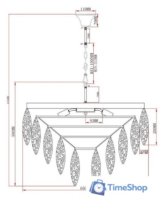 Подвесная люстра Moderli Souls V10783-12P - Изображение №3 — Интернет-магазин Time-Shop