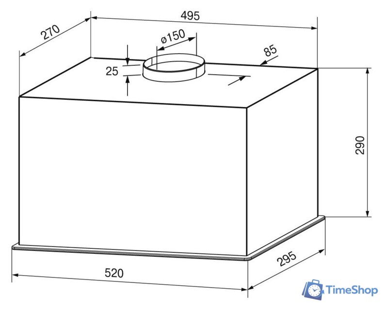 Кухонная вытяжка Krona Venus 600 S (черный) - Изображение №15 — Интернет-магазин Time-Shop