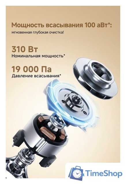 Пылесос Dreame Cordless Vacuum Cleaner R10s Essential Aqua VRV65F (евровилка, белый) - Изображение №15 — Интернет-магазин Time-Shop
