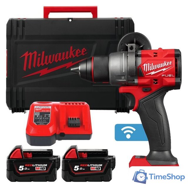 Дрель-шуруповерт Milwaukee M18 FUEL M18ONEDD3-502X 4933492802 (с 2-мя АКБ 5 Ач, кейс) - Изображение №1 — Интернет-магазин Time-Shop