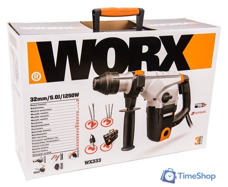Перфоратор Worx WX333 (кейс) - Изображение №7 — Интернет-магазин Time-Shop