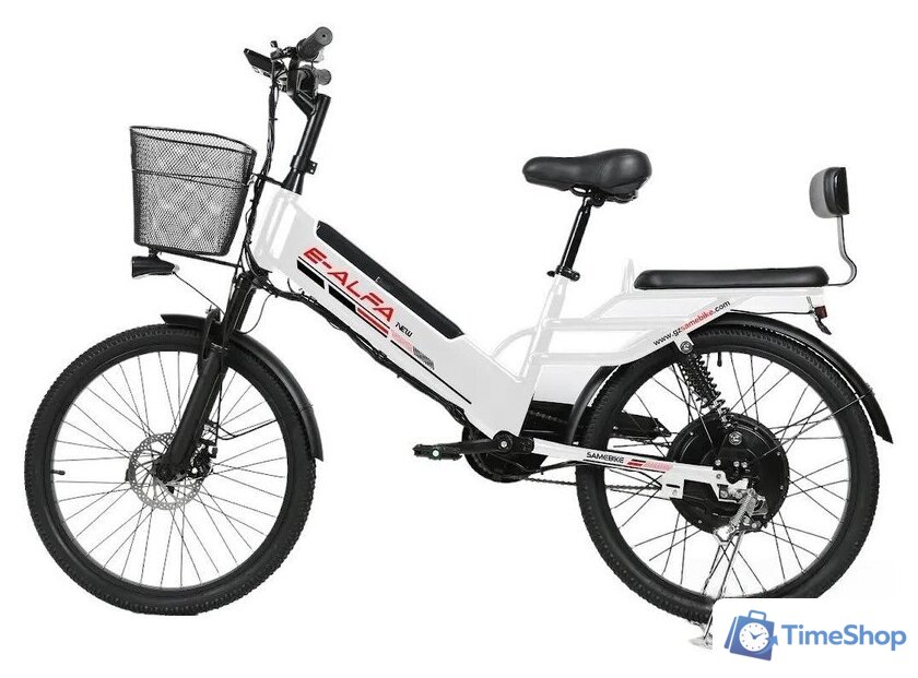 Электровелосипед SameBike Е-Alfa New SB-E-ALFA350-36/10 (белый) - Изображение №2 — Интернет-магазин Time-Shop
