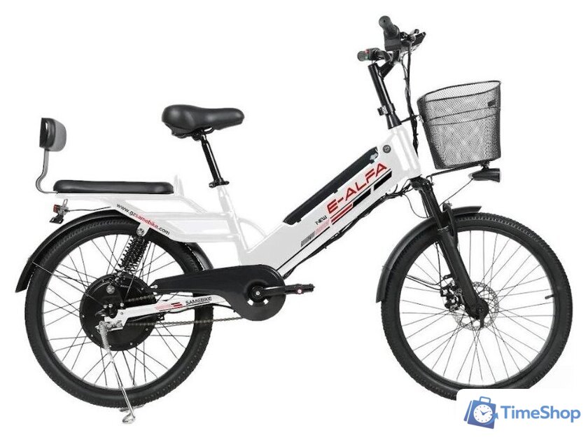 Электровелосипед SameBike Е-Alfa New SB-E-ALFA350-36/10 (белый) - Изображение №1 — Интернет-магазин Time-Shop