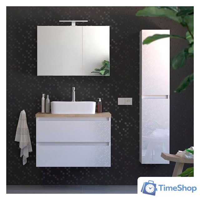  Lauter Шкаф с зеркалом Mia 60 (белый глянец) - Изображение №2 — Интернет-магазин Time-Shop