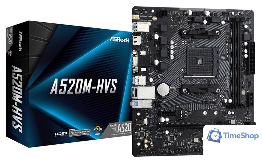 Материнская плата ASRock A520M-HVS - Изображение №6 — Интернет-магазин Time-Shop
